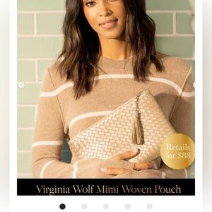 Virginia Wolf for Curateur winter Mimi metallic gold clutch. (NWT)